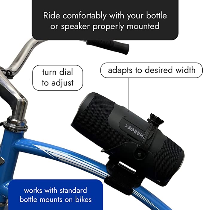 Magnum Bikes Universal Adjustable Bottle Cage with Anywhere Strap Adapter 1022A