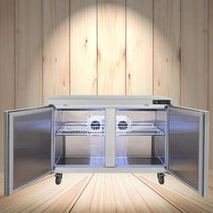 12.9 Cu.Ft 2-Door Commercial Stainless Steel Worktop Undercounter Refrigerator, 48" (SAK13725)