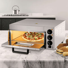 14" Electric Single Deck Countertop Commercial Pizza Oven (SAK92582)