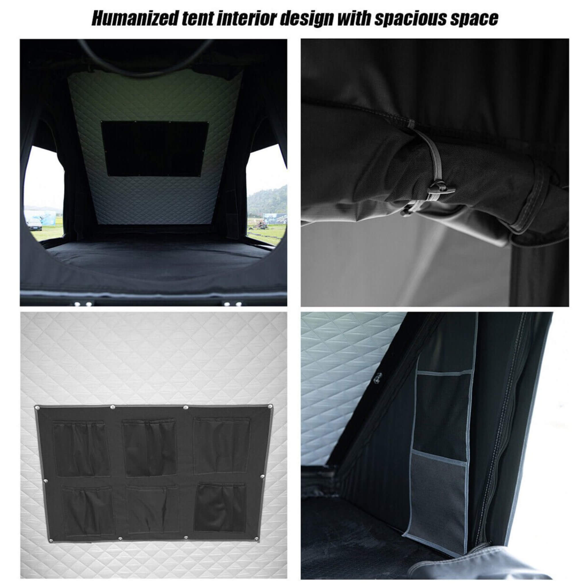 Large 2-3 Person Outdoor Waterproof Car SUV Rooftop Camping Hiking Tent, 83" (SAK51867)