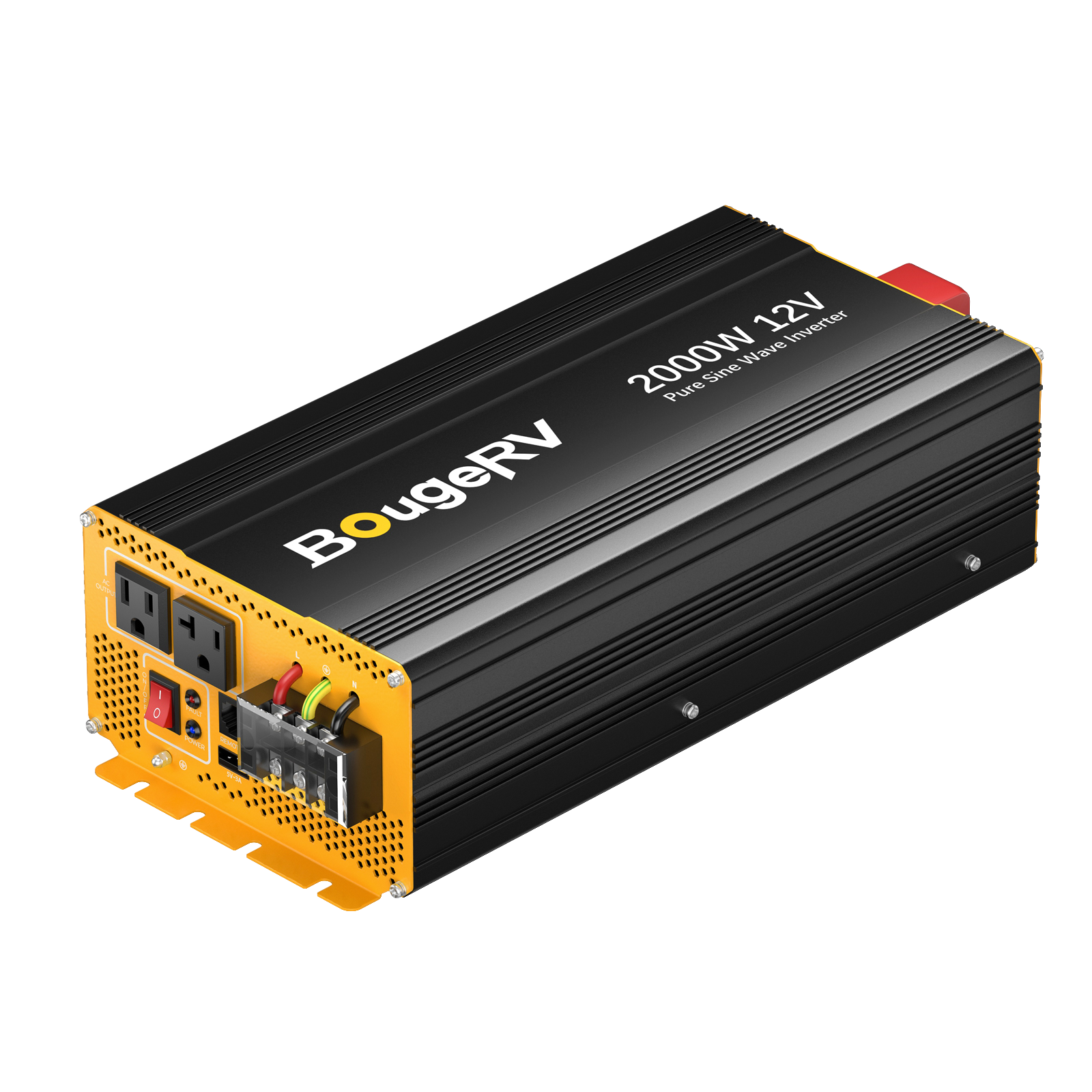 BougeRV 2000W 12V Pure Sine Wave Inverter with Bluetooth ISE253