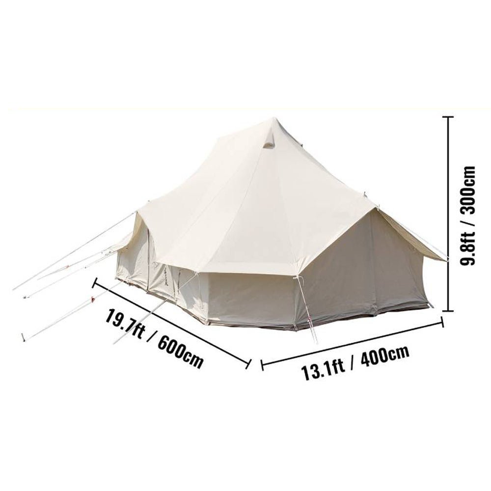 20FT Large Luxury Glamping Yurt Teepee Canvas Camping Tent (SAK37612)