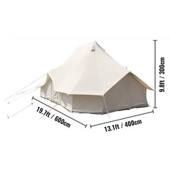 20FT Large Luxury Glamping Yurt Teepee Canvas Camping Tent (SAK37612)