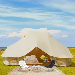 20FT Large Luxury Glamping Yurt Teepee Canvas Camping Tent (SAK37612)