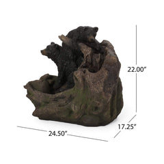 22" Weather Resistant Outdoor Floor Fountain With LED Lights (SAK77651)