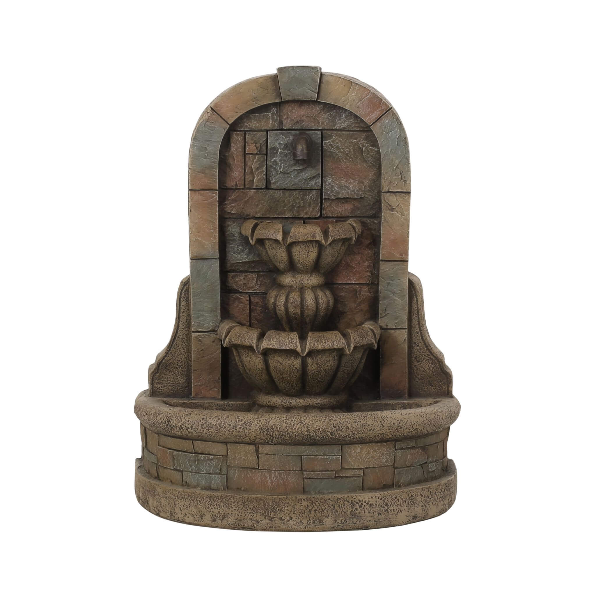 29" Tall Outdoor Weather-Resistant Faux Stone Floor Fountain (SAK63421)
