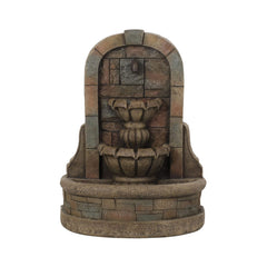 29" Tall Outdoor Weather-Resistant Faux Stone Floor Fountain (SAK63421)