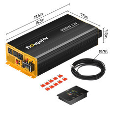 BougeRV 3000W 12V Pure Sine Wave Inverter with Bluetooth ISE254