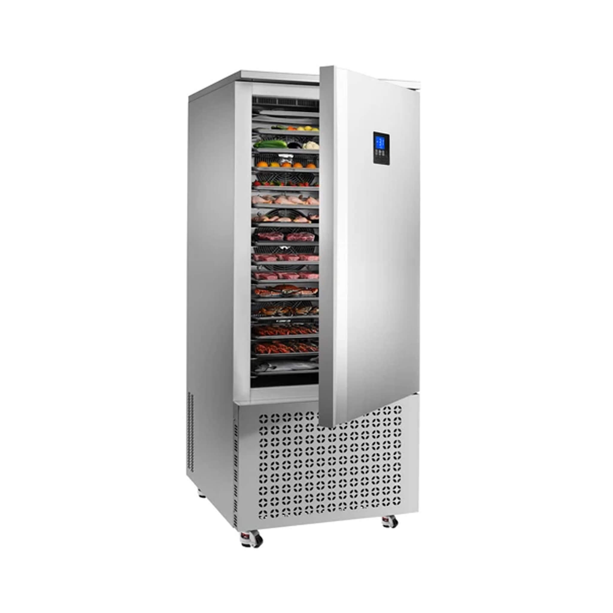370L Commercial Freestanding Blast Freezer With 15 Trays For Chilling Seafood & Gelato (SAK98170)