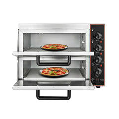 3KW Premium Electric Commercial Stainless Steel Double Deck Pizza Oven (98620571)