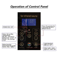 Premium 4-Person Luxury Low EMF Outdoor FAR Infrared Home Sauna With Bluetooth Audio, 2050W (SAK15372)