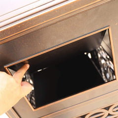 40" Outdoor Double Bucket Cast Aluminum Commercial Trash Can With Ashtray (SAK49250)