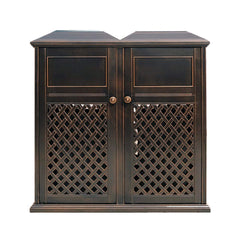 40" Outdoor Double Bucket Cast Aluminum Commercial Trash Can With Ashtray (SAK49250)