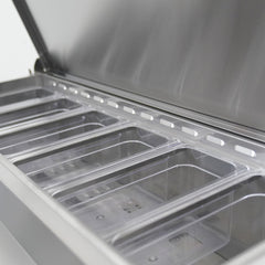 44" Commercial Pizza Prep Table With Built-In 11 Cu.Ft. Refrigerator (SAK09621)