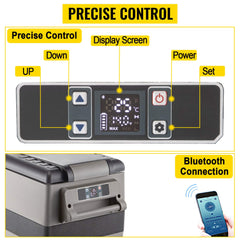 47.5QT Mini Portable Compact 12V Car Refrigerator Freezer Cooler, 45L (SAK68145)