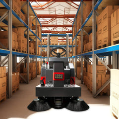 49" Heavy Duty Electric Industrial Ride-On Floor Sweeper With Dust Bin, 1400W (92718463)