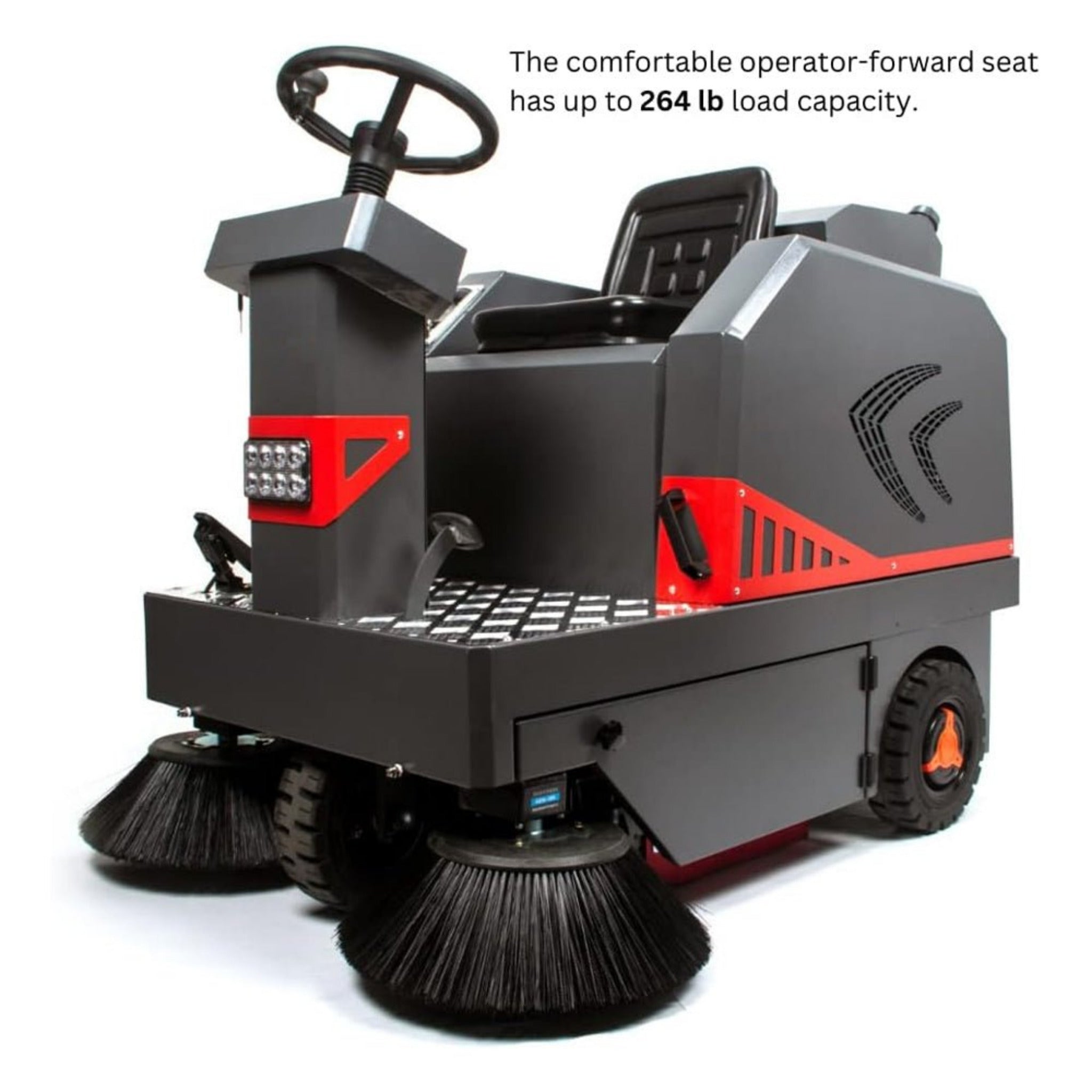 49" Heavy Duty Electric Industrial Ride-On Floor Sweeper With Dust Bin, 1400W (92718463)