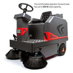 49" Heavy Duty Electric Industrial Ride-On Floor Sweeper With Dust Bin, 1400W (92718463)