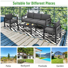Premium Outdoor Aluminum Furniture Set For Backyard & Poolside, 4PCS (SAK73532)