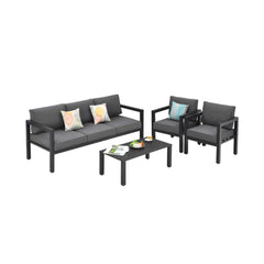 Premium Outdoor Aluminum Furniture Set For Backyard & Poolside, 4PCS (SAK73532)