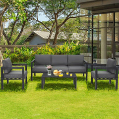 Premium Outdoor Aluminum Furniture Set For Backyard & Poolside, 4PCS (SAK73532)
