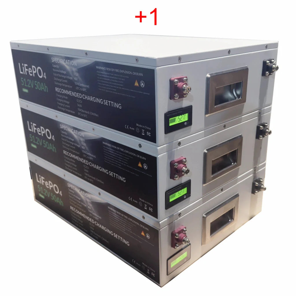 Full Battery Stackable LFP Battery (14"x13"x5", 50 Lbs)