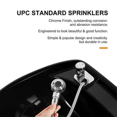 53" Large Premium Salon Barber Backwash Shampoo Chair W/ Bowl, Sink & Footrest (98127653)