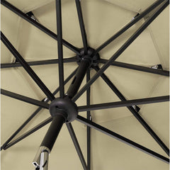 6PCS Outdoor Patio Bar Set Dining Table With Umbrella & Swivel Bar Stools (SAK53218)