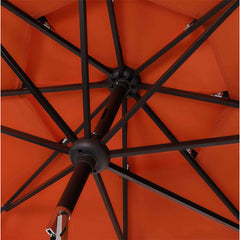 6PCS Outdoor Patio Bar Set Dining Table With Umbrella & Swivel Bar Stools (SAK53218)