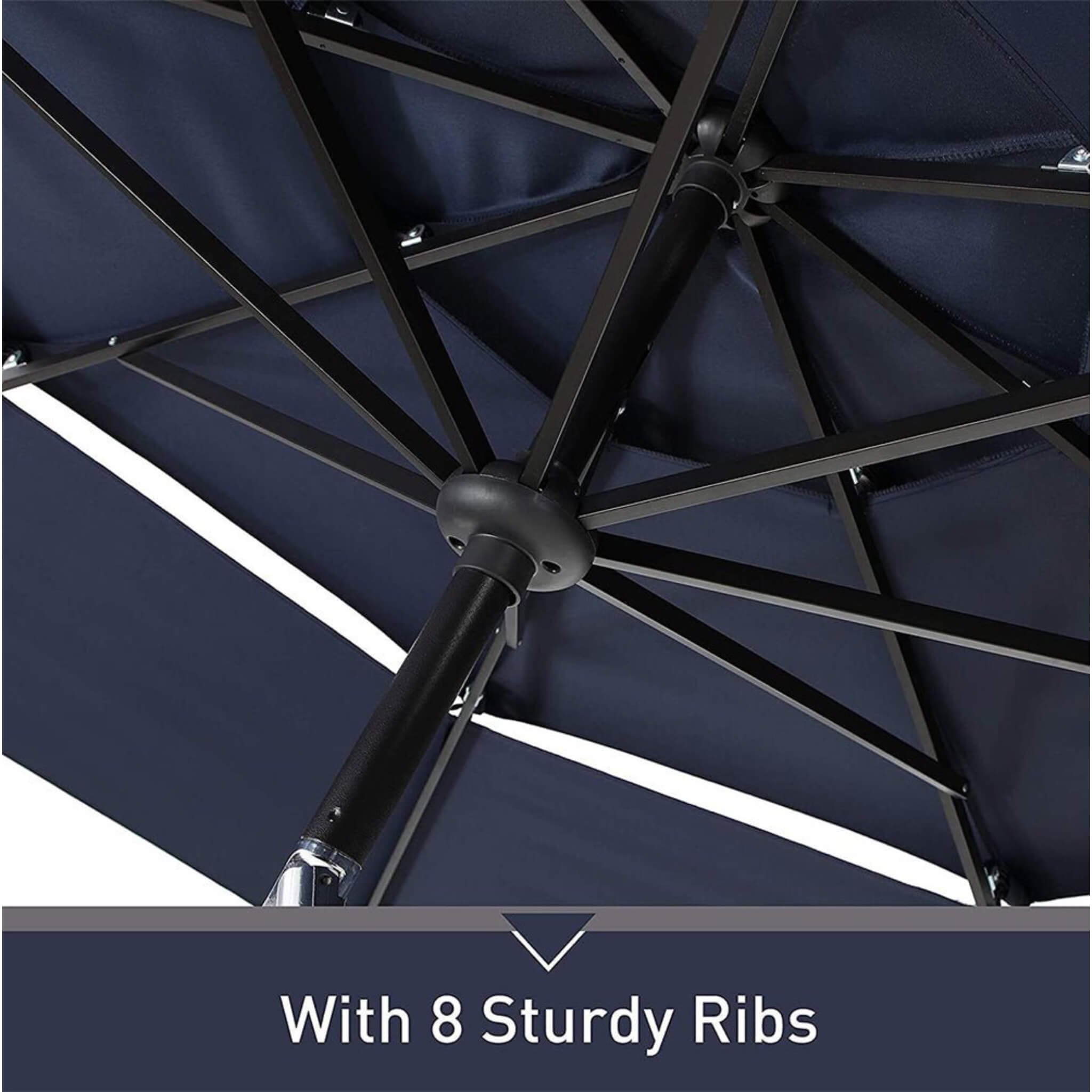 6PCS Outdoor Patio Bar Set Dining Table With Umbrella & Swivel Bar Stools (SAK53218)