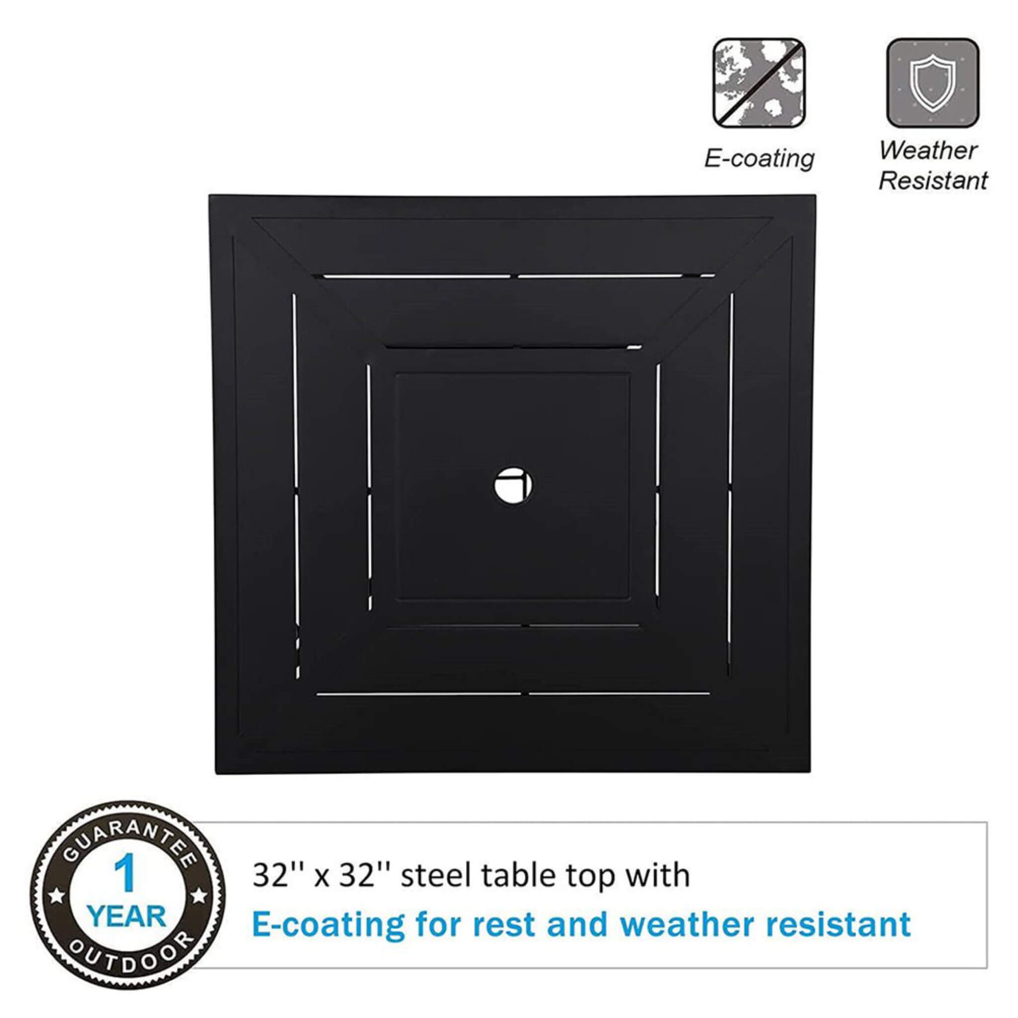 6PCS Outdoor Patio Bar Set Dining Table With Umbrella & Swivel Bar Stools (SAK53218)