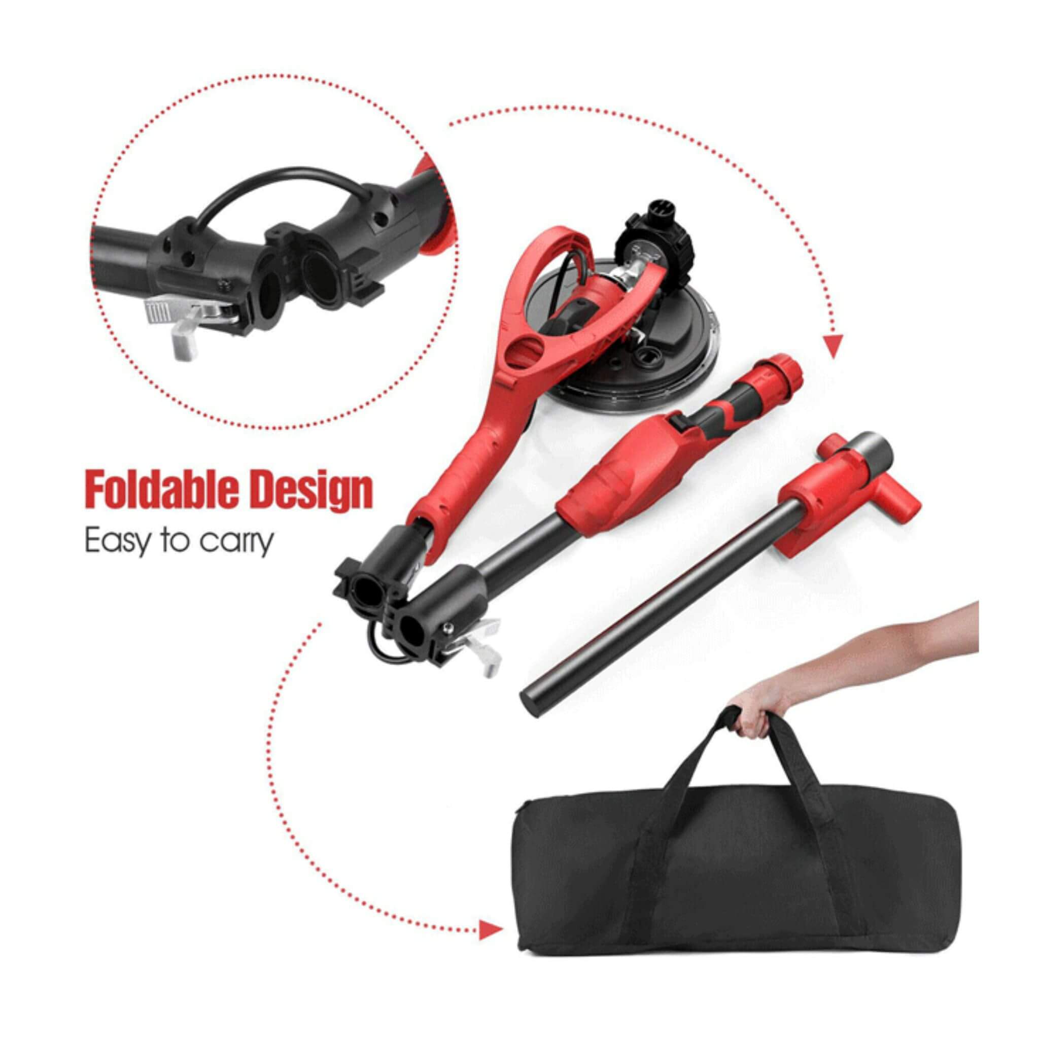 Heavy Duty Drywall Ceiling Pole Sander Vacuum Tool, 710W (SAK93935)