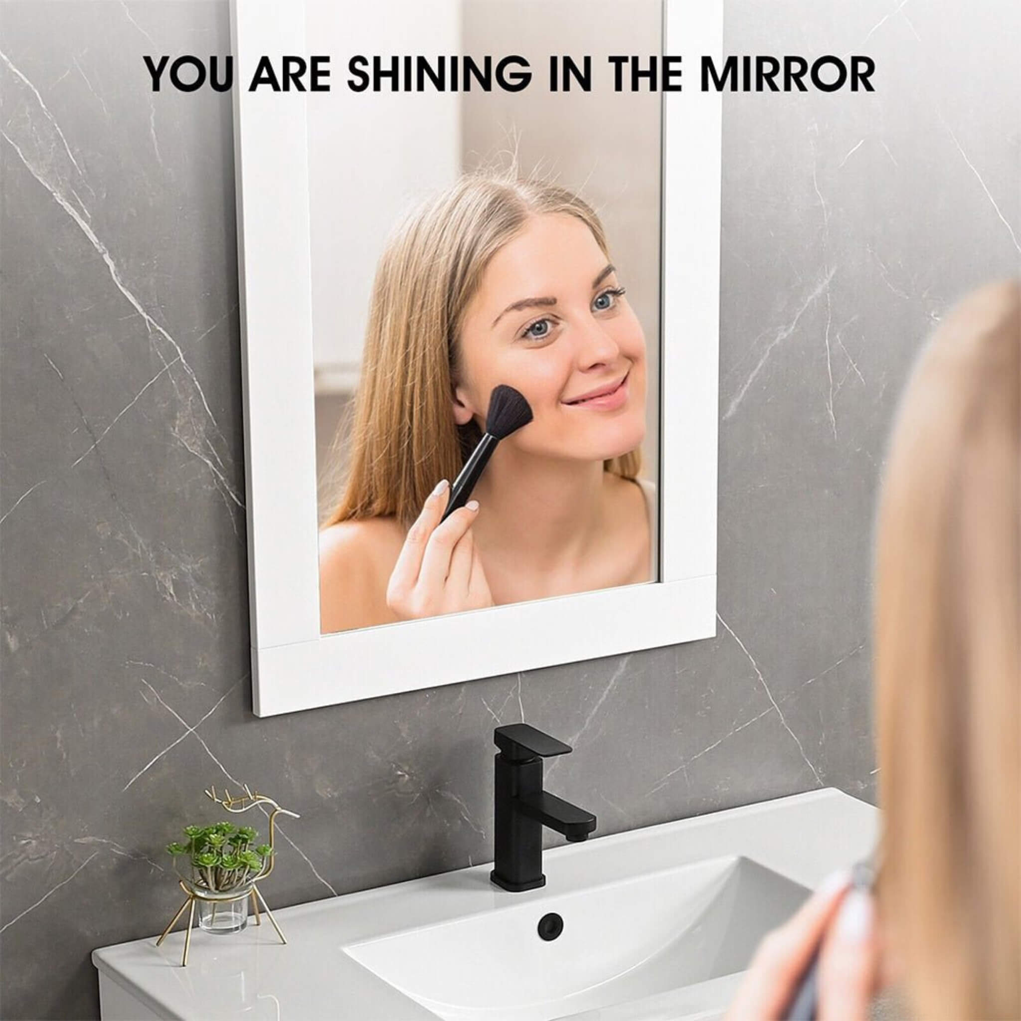 72" Bathroom Vanity Set With Ceramic Sinks And MDF Drawer Cabinets (SAK71852)