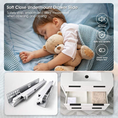 72" Bathroom Vanity Set With Ceramic Sinks And MDF Drawer Cabinets (SAK71852)