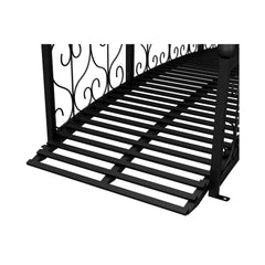 7FT Decorative Metal Arch Footbridge Garden Bridge With Safety Siderails (SAK53829)