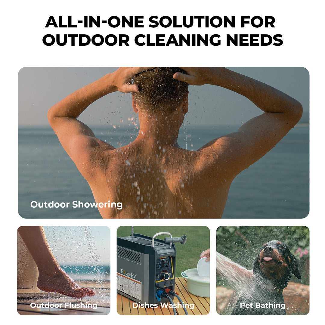 BougeRV Portable Propane Outdoor Camping Water Heater E0102-06001