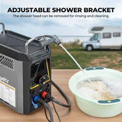 BougeRV ROVER2000 Semi-Solid Portable Power Station with Propane Camping Water Heater ISE166+E0102-06001