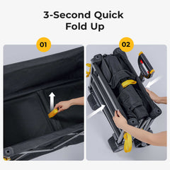 BougeRV Electric Foldable Utility Camping Wagon with Power Bank EX001-BKUS22