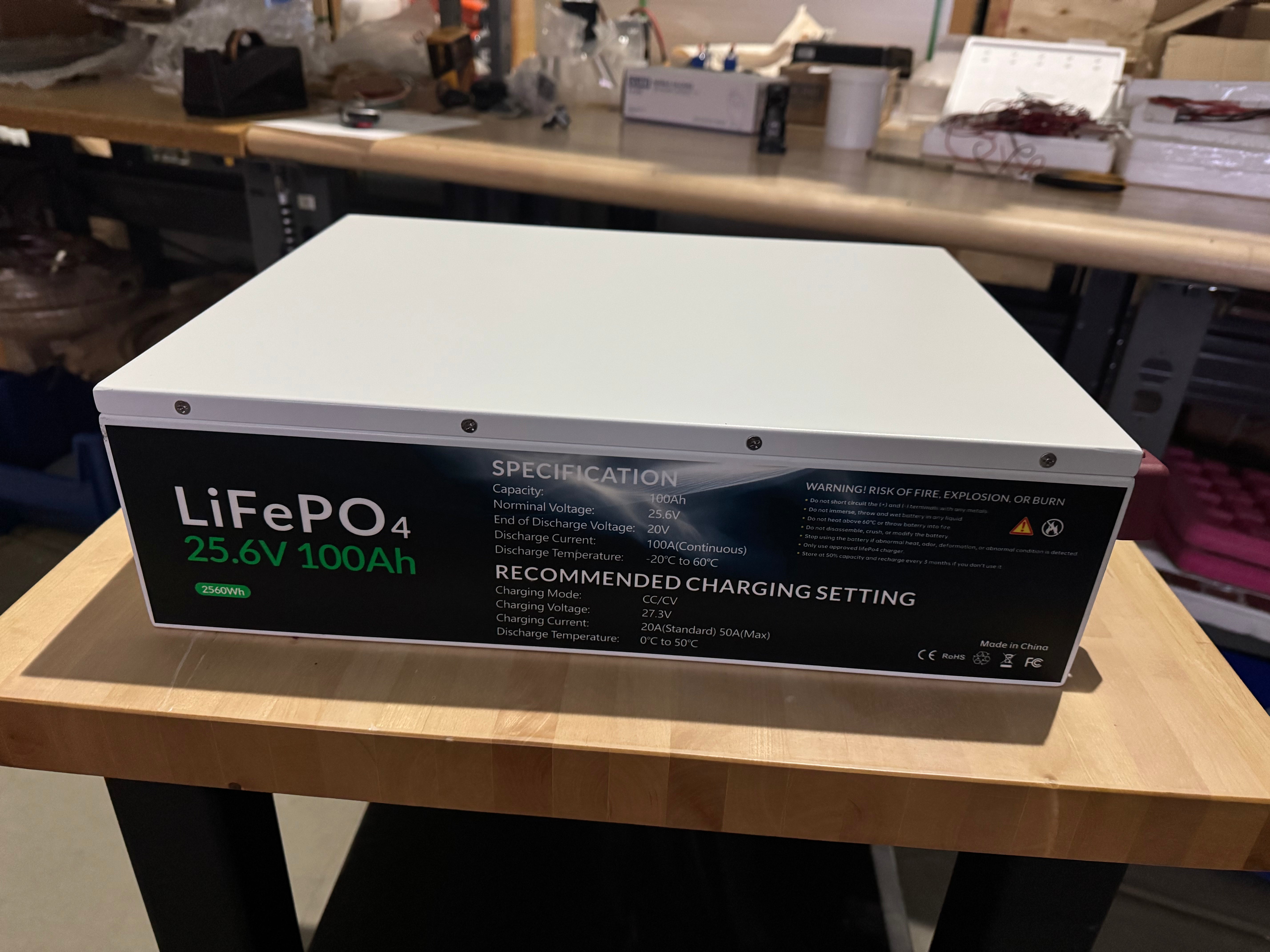 Full Battery Stackable LFP Battery (14"x13"x5", 50 Lbs)