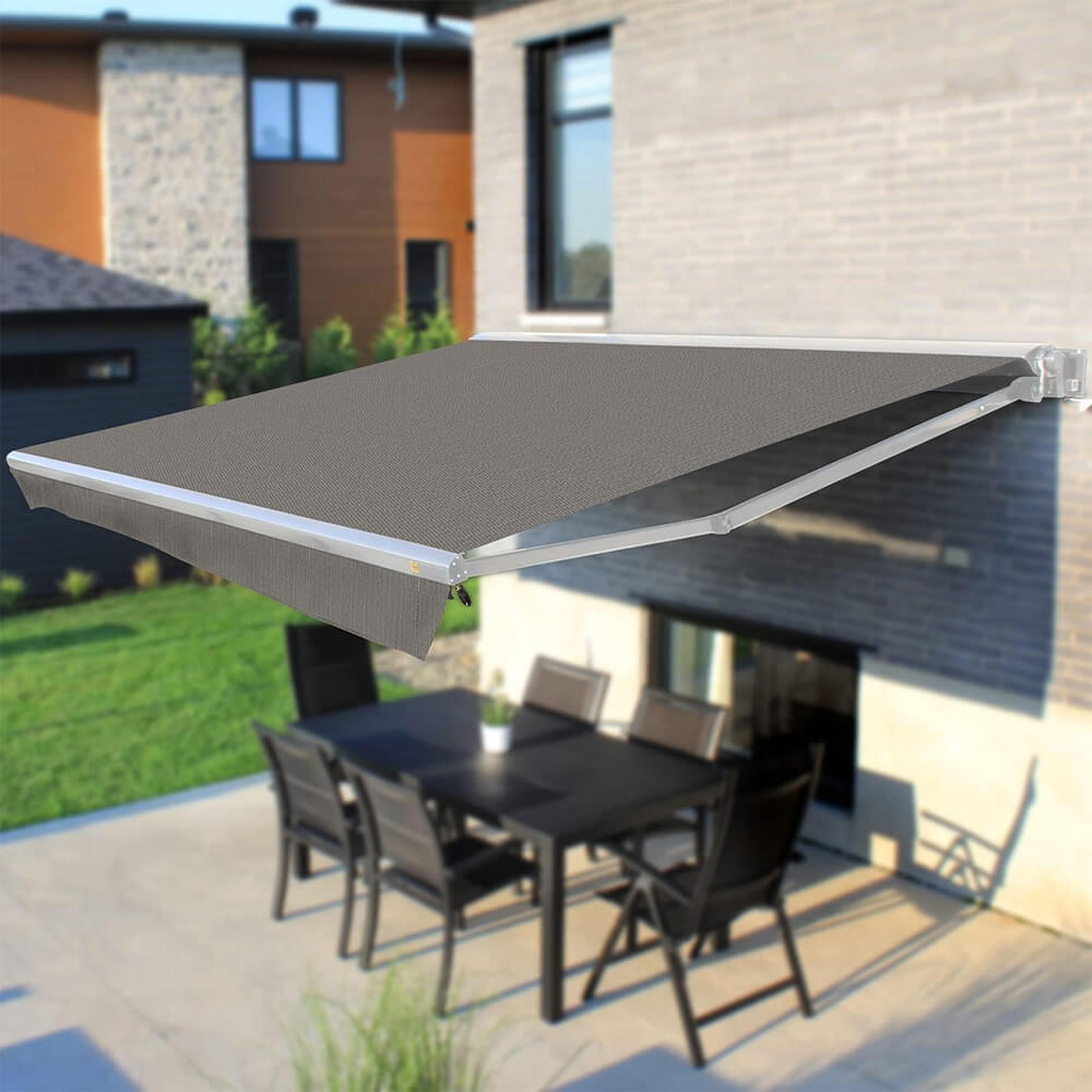Multiple Awnings Brasilia Europa Premium Outdoor Electric Retractable Sun Shade Awning With White Frame (SAK63824)