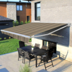 Multiple Awnings Brasilia Europa Premium Outdoor Electric Retractable Sun Shade Awning With White Frame (SAK63824)