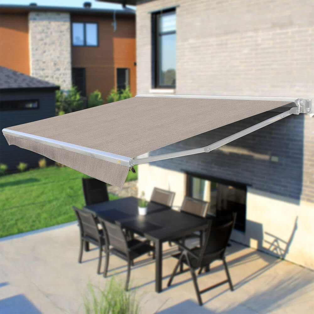 Multiple Awnings Brasilia Europa Premium Outdoor Electric Retractable Sun Shade Awning With White Frame (SAK63824)