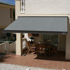 Multiple Awnings Brasilia Slim Premium Full Cassette Manual Retractable Sun Shade Awning With Black Frame (SAK91420)