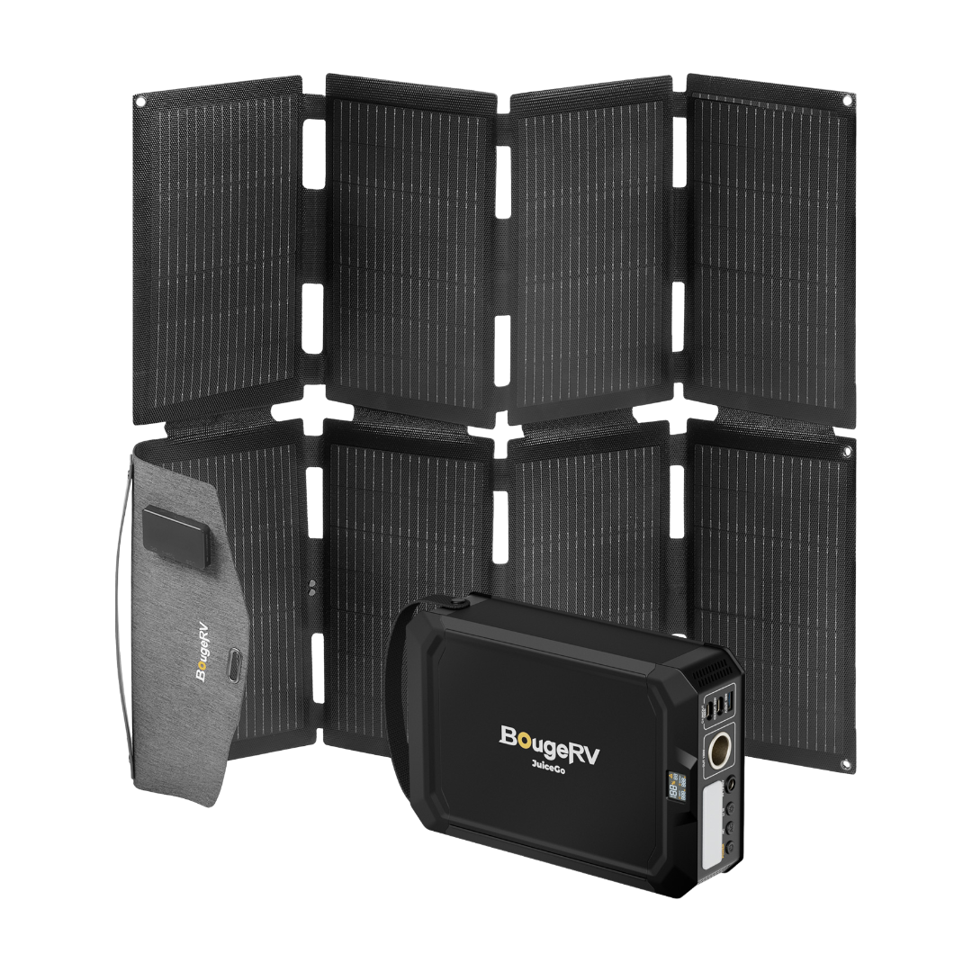 BougeRV JuiceGo 240Wh Portable Power Station Solar Kit