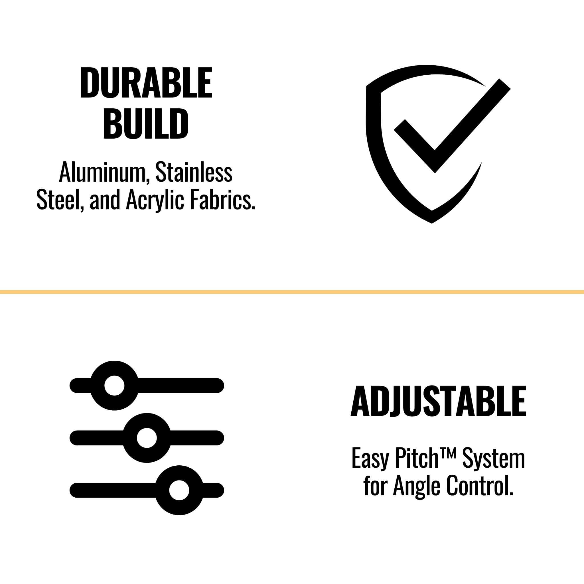 Advaning GA Series Clear Construction-Grade Tempered Glass Awning With Single Clamp (DA5535-DA6339) (SAK92613)