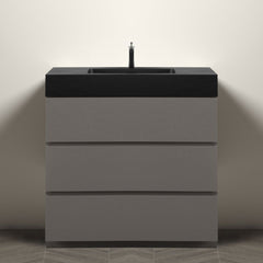 Alice 36 Inch Premium Modern Freestanding One-Piece Bathroom Vanity Set Without Drain And Faucet (SAK71364)