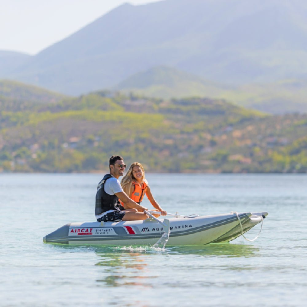 Aqua Marina Aircat BT-AC335 5-Person High-Speed Inflatable Catamaran With DWF Air Deck, 11FT (SAK10650)