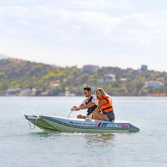 Aqua Marina Aircat BT-AC335 5-Person High-Speed Inflatable Catamaran With DWF Air Deck, 11FT (SAK10650)