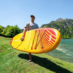 Aqua Marina Fusion BT-23FUP Premium All-Around SUP W/ Durable PVC Rail Layers & Grooved EVA Footpad,  10FT (SAK37195)
