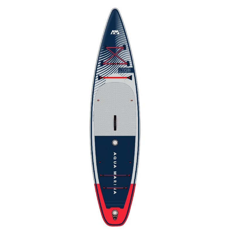 Aqua Marina Hyper BT-23HY02 Navy Touring SUP With Hydrodynamic Rail Edges & Adjustable Bungee, 12FT (SAK23285)